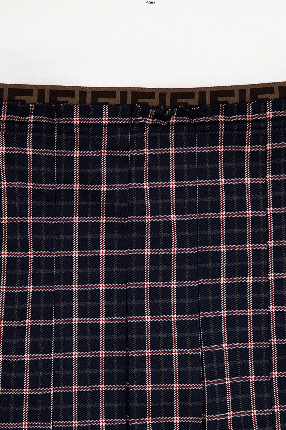 Fendi Kids Graphic Printed Checked Dress