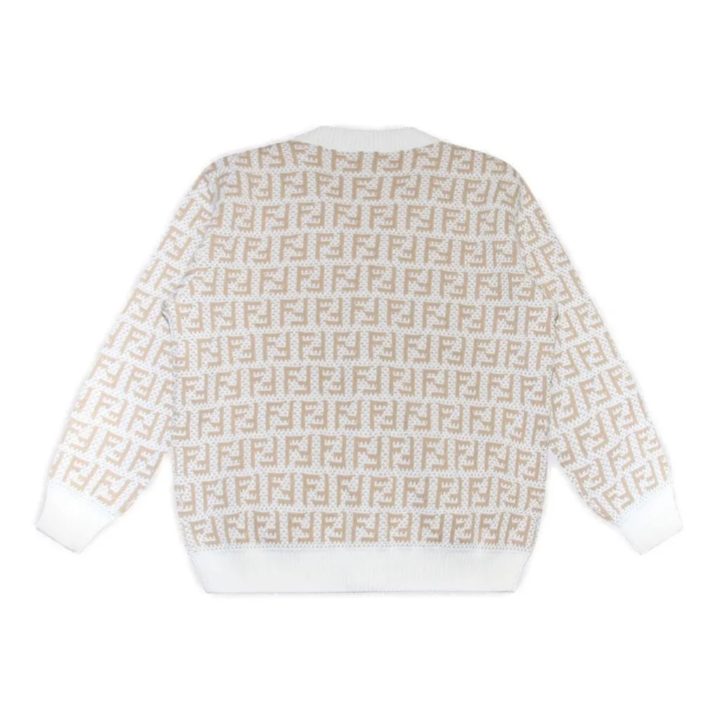 Fendi Kids Ff Jacquard Buttoned Cardigan