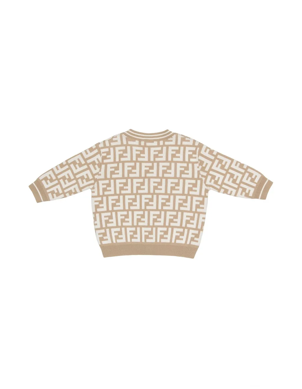 Fendi Kids Logo Intarsia V-Neck Cardigan