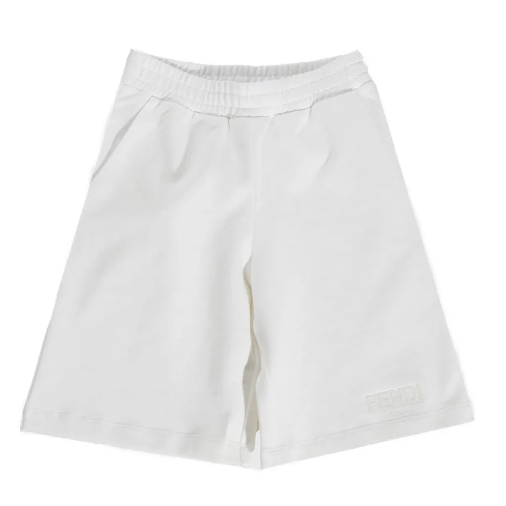 Fendi Kids Logo Detailed Bermuda Shorts