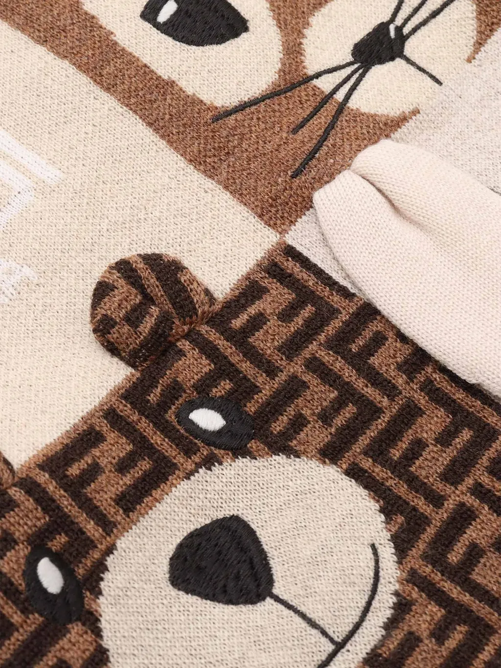 Fendi Kids Animal Motif Crewneck Jumper