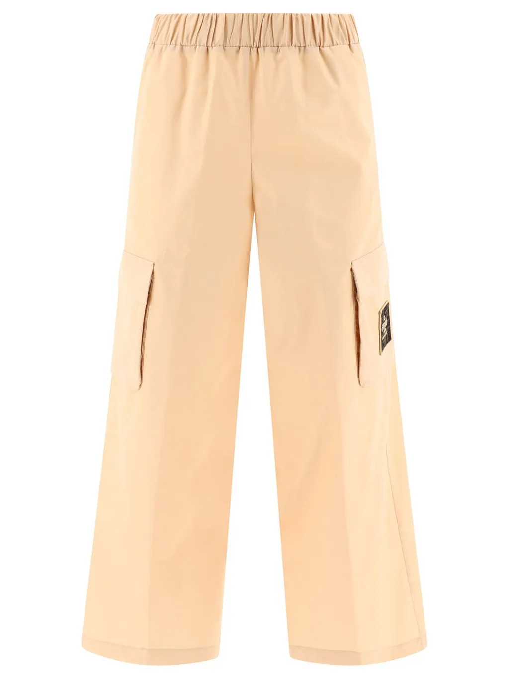Fendi Kids Logo Patch Wide-Leg Cargo Trousers