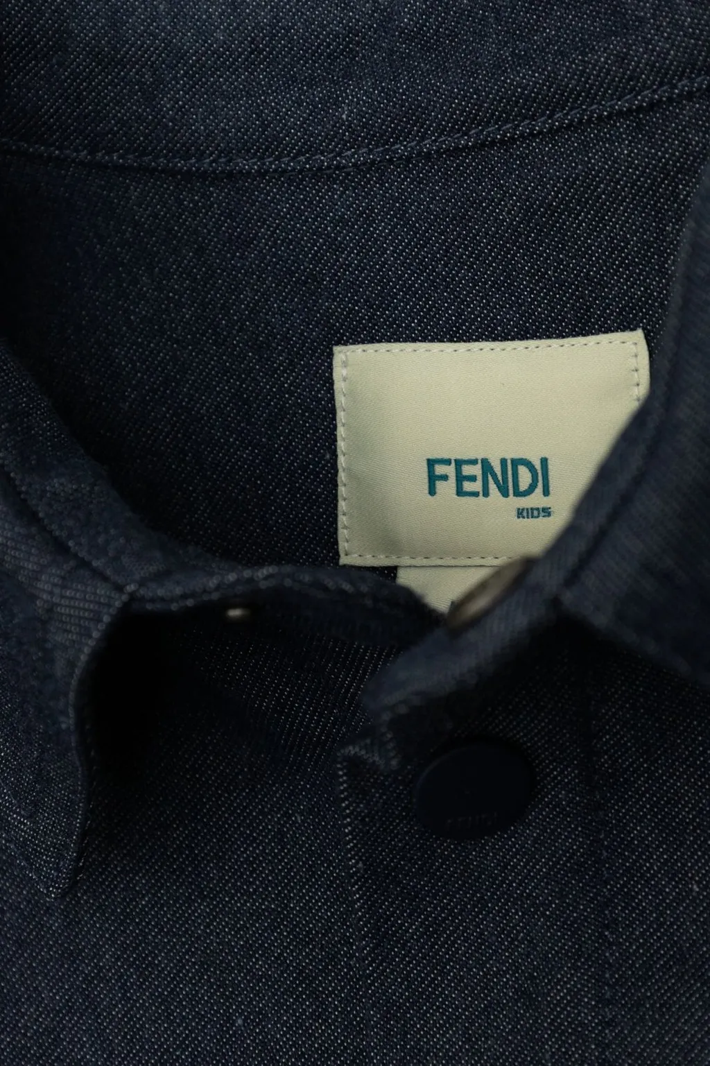 Fendi Kids Logo Embroidered Curved Hem Shirt