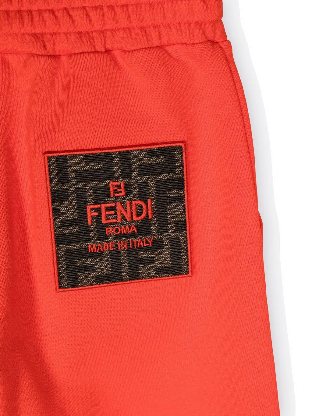 Fendi Kids Logo Embroidered Straight Leg Trousers