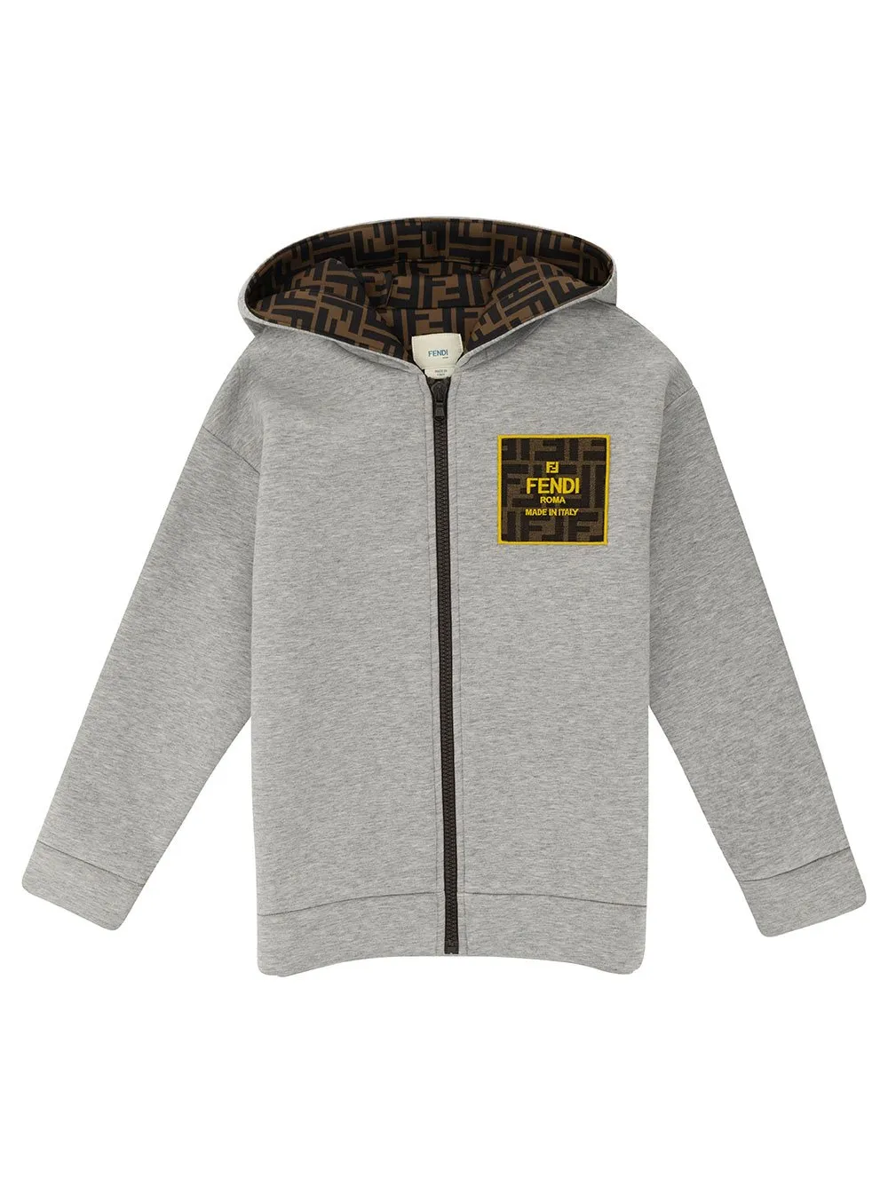 Fendi Kids Long-Sleeved Zip-Up Hoodie