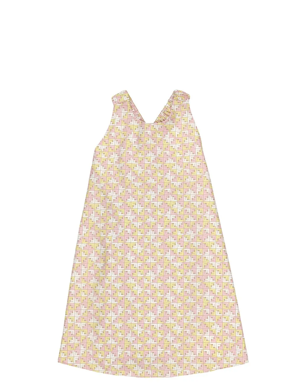 Fendi Kids Monogram Motif Sleeveless Dress