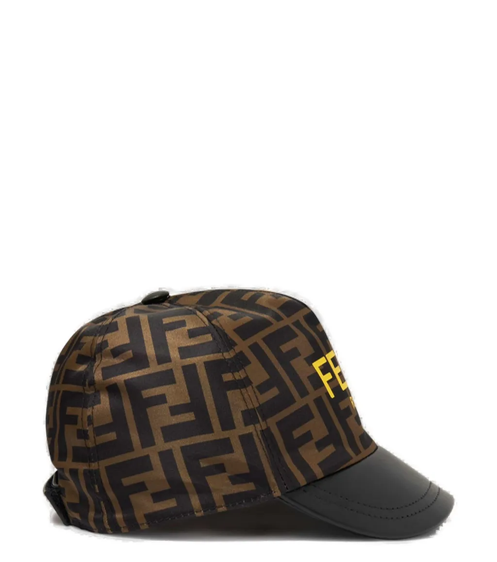 Fendi Kids Logo Printed Baseball Cap