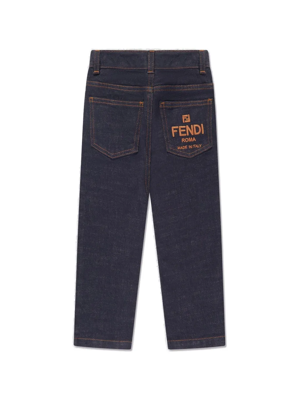 Fendi Kids Logo-Embroidered Denim Jeans