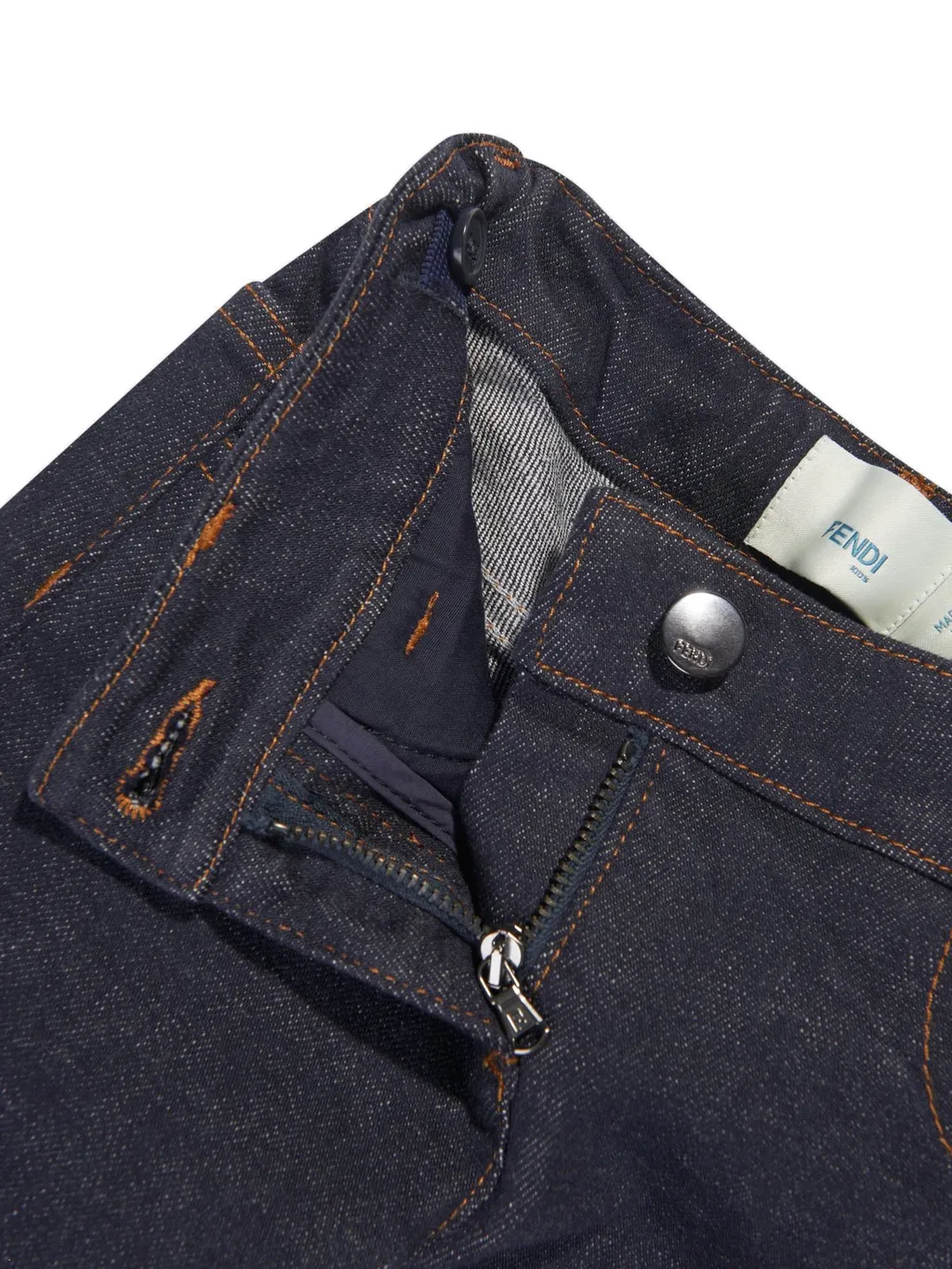 Fendi Kids Logo-Embroidered Denim Jeans