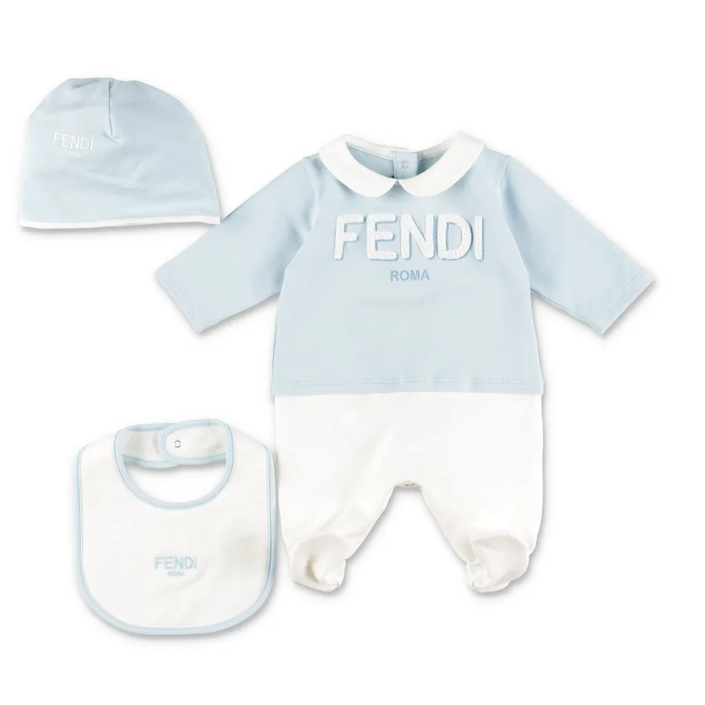 Fendi Kids Fendi Roma Terry Embroidered Baby Kit