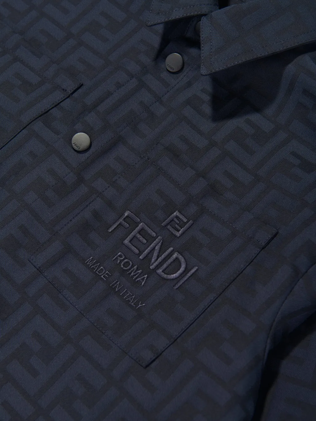 Fendi Kids Lightweight Jacquard Shirt Jacket