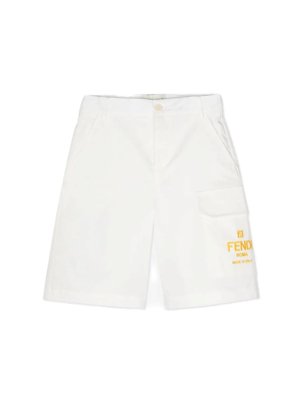 Fendi Kids Gabardine Bermuda Shorts