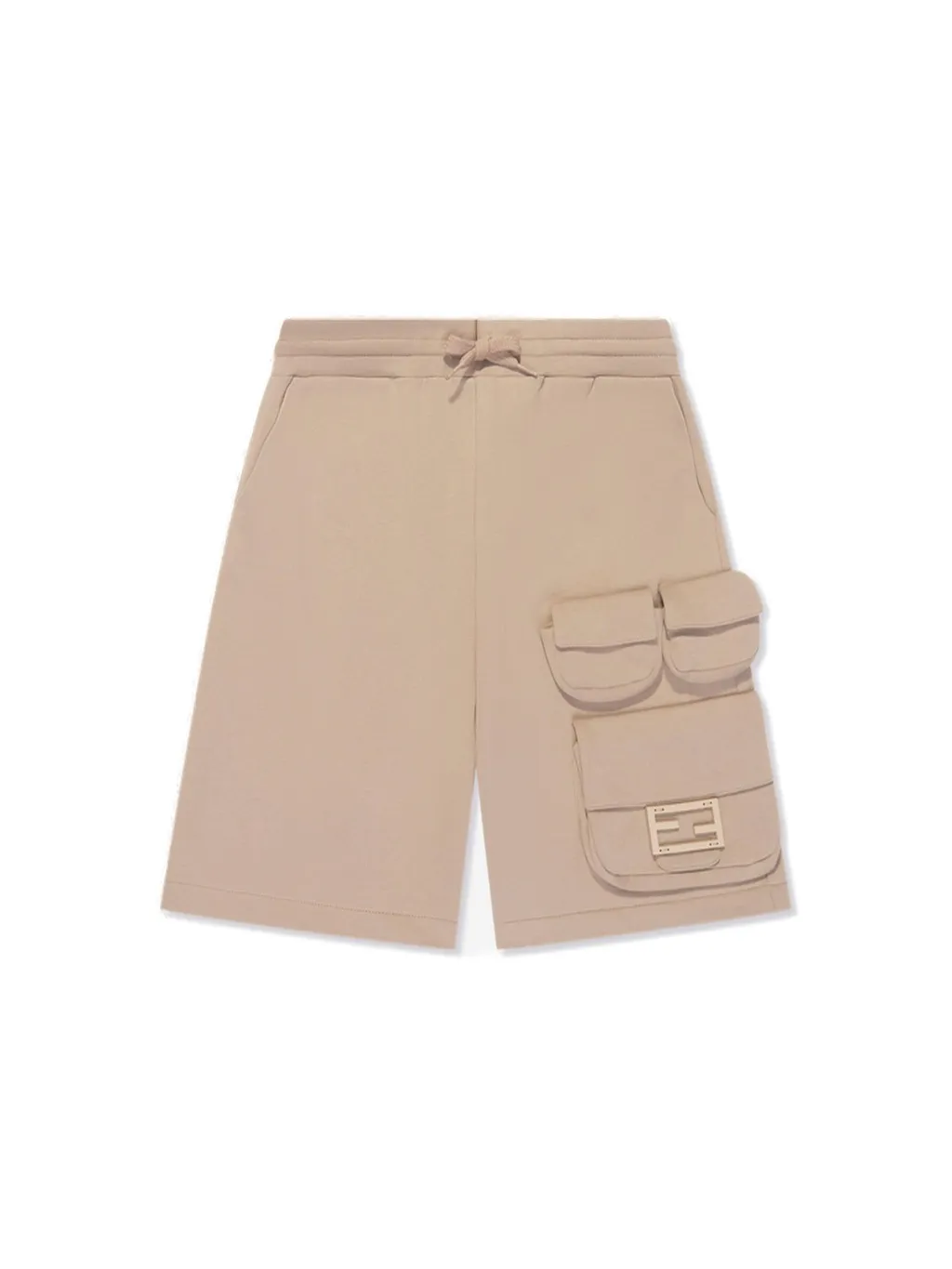 Fendi Kids Drawstring Baguette Pocket Cargo Shorts