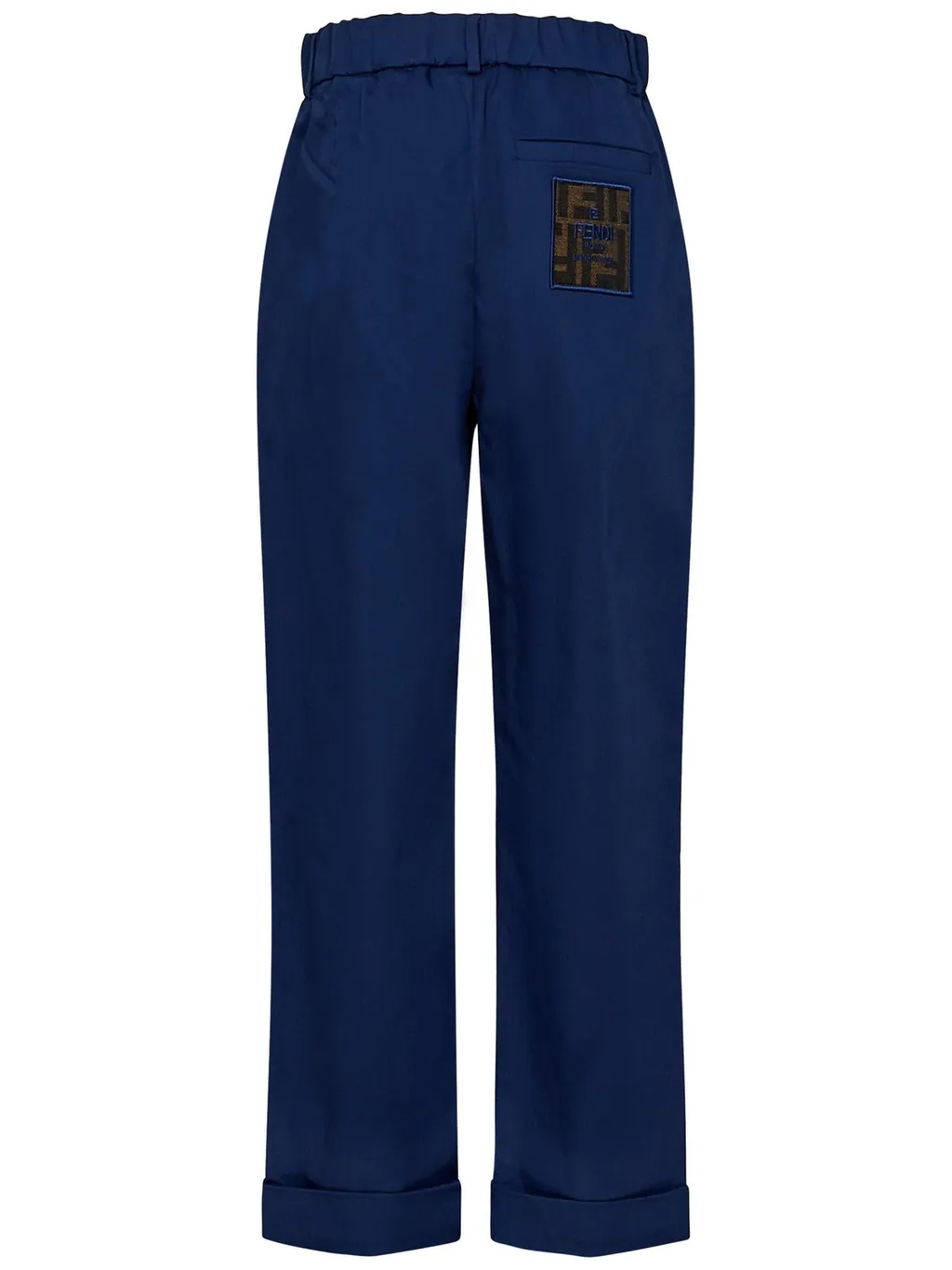 Fendi Kids Logo Patch Straight Leg Trousers