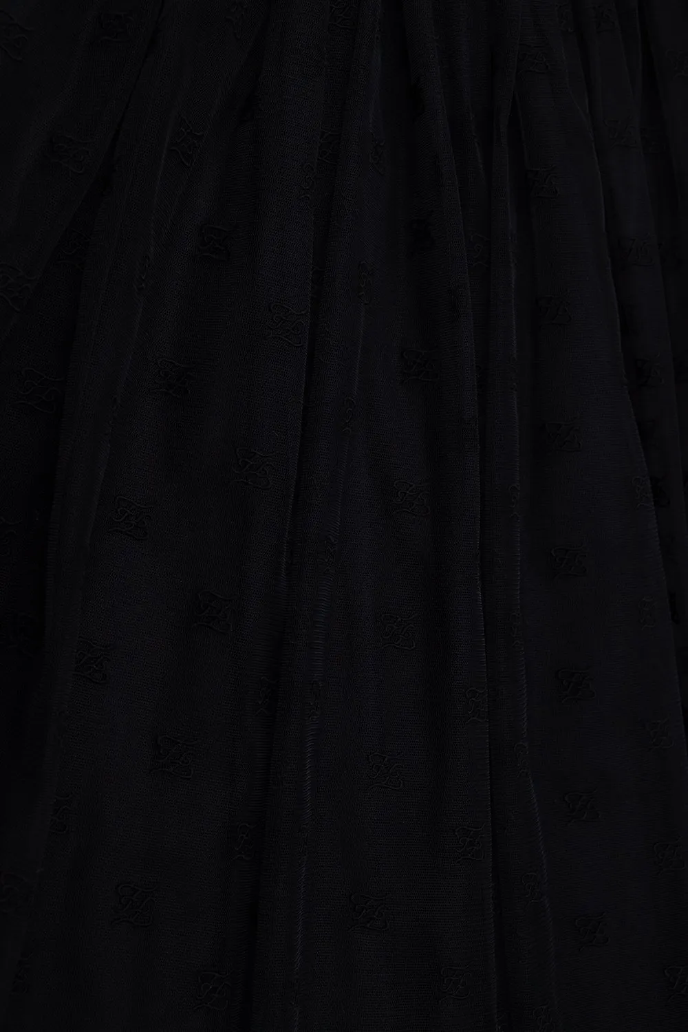 Fendi Kids Logo-Embroidered Tulle Midi Skirt