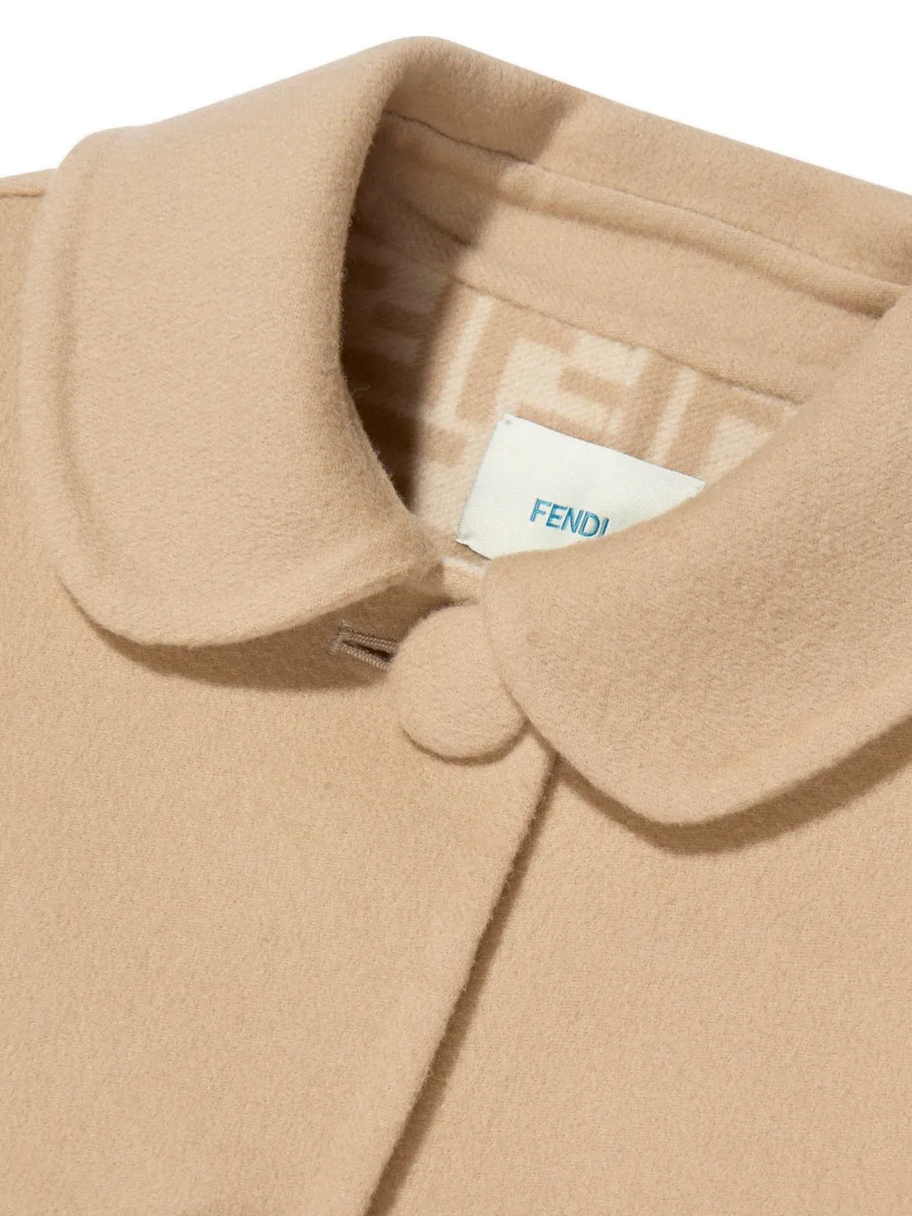 Fendi Kids Logo Printed Button-Up Coat