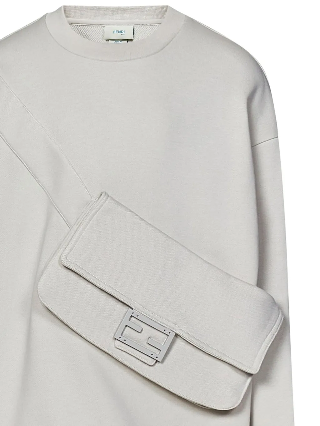 Fendi Kids Ff Plaque Crewneck Sweatshirt