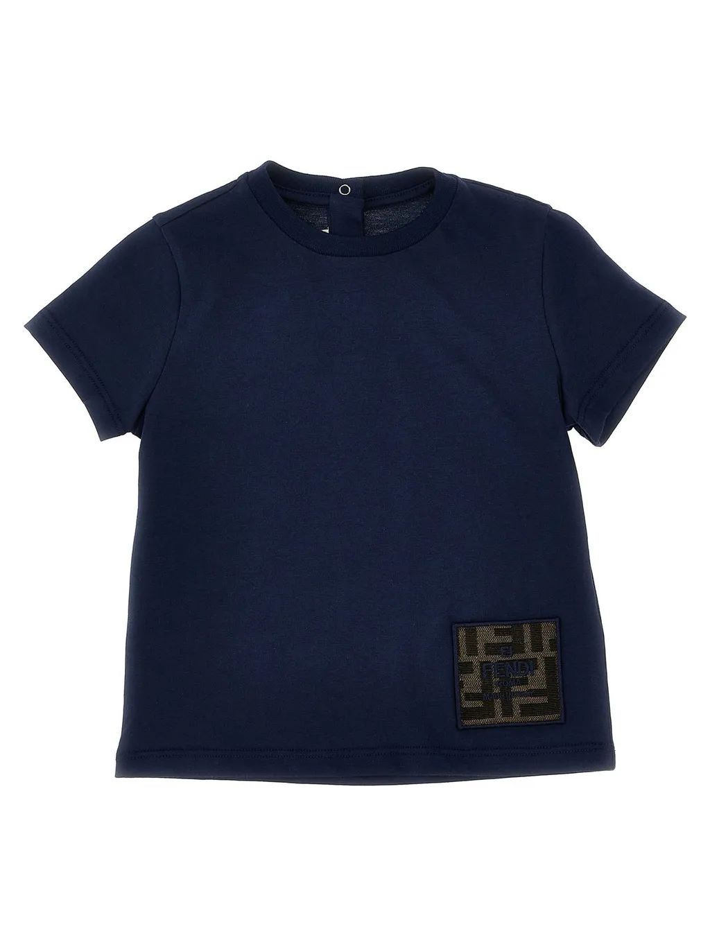 Fendi Kids Logo Patch Crewneck T-Shirt