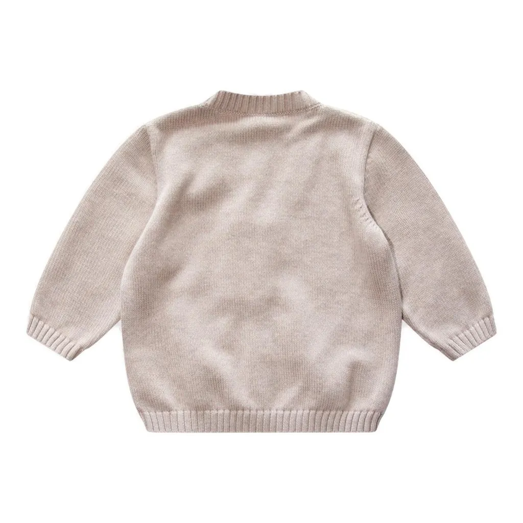 Fendi Kids Logo Detailed V-Neck Knitted Cardigan