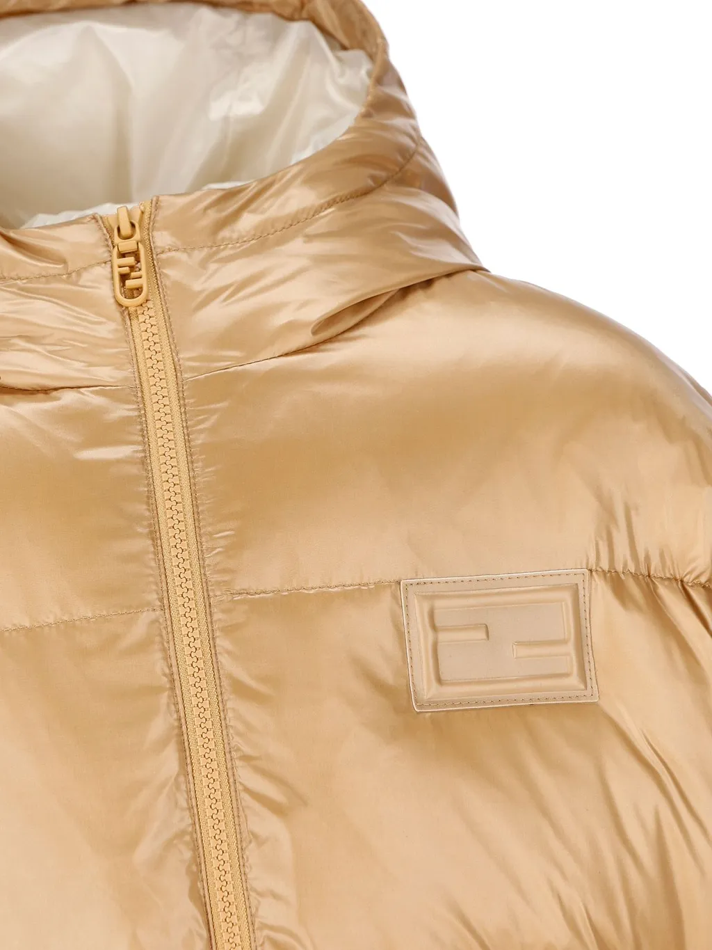 Fendi Kids Logo Patch Down Jacket