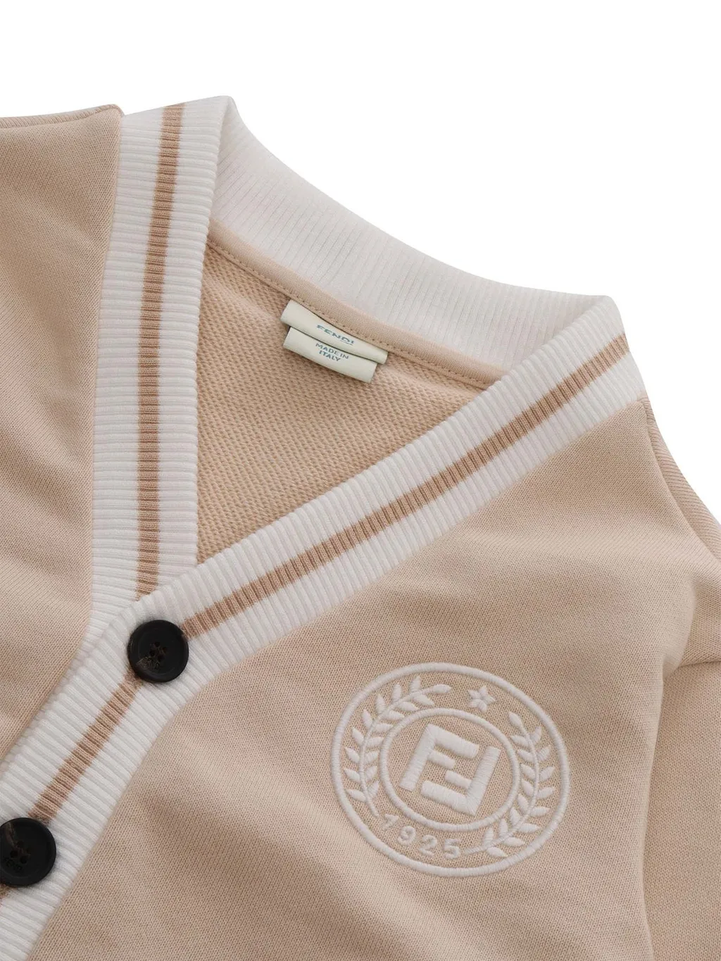 Fendi Kids Logo Embroidered Buttoned Cardigan