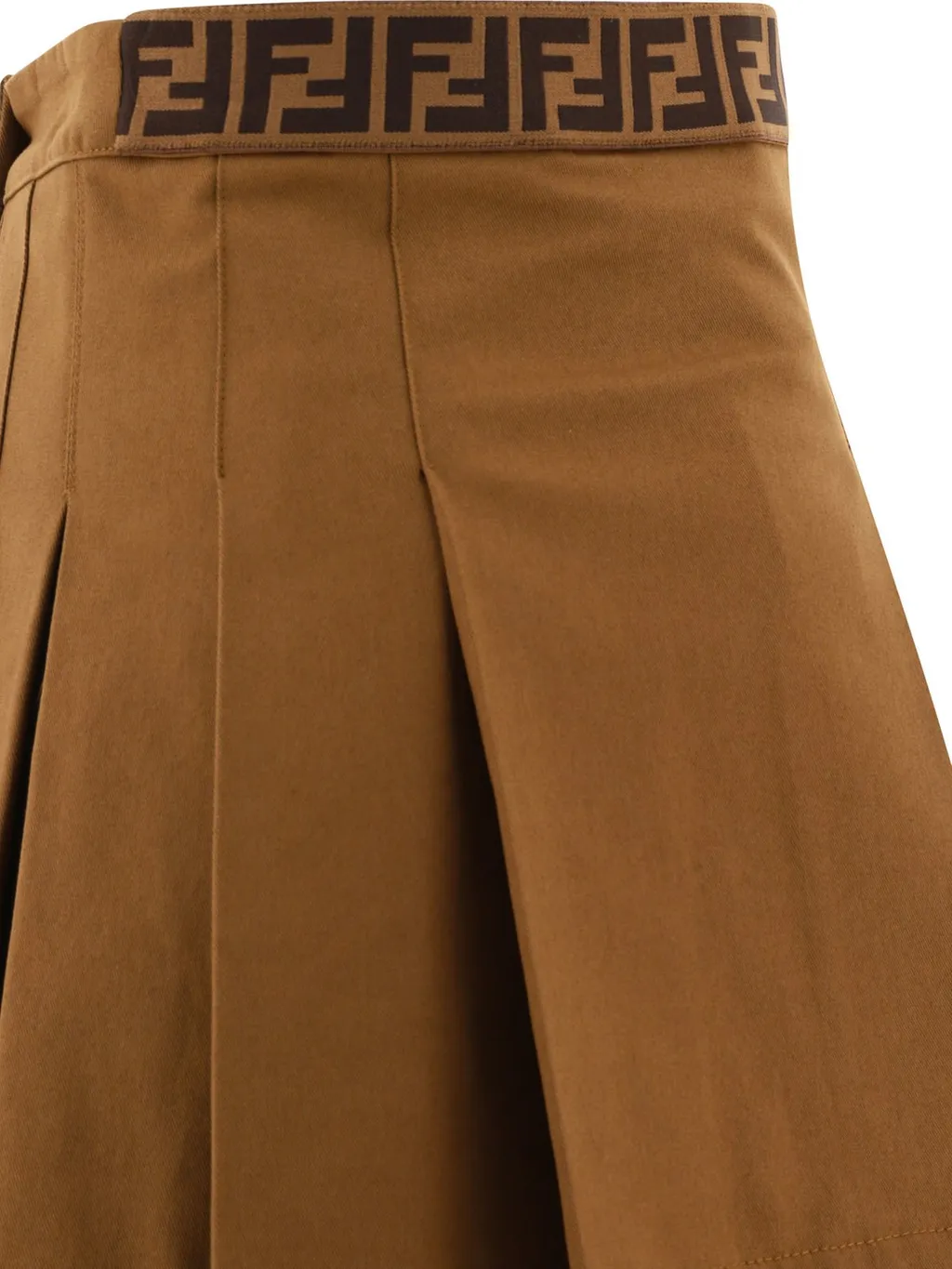 Fendi Kids Double Breasted Pleated Skirt