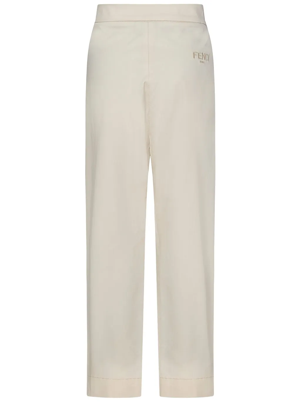Fendi Kids Logo-Embroidered Tapered Tailored Trousers