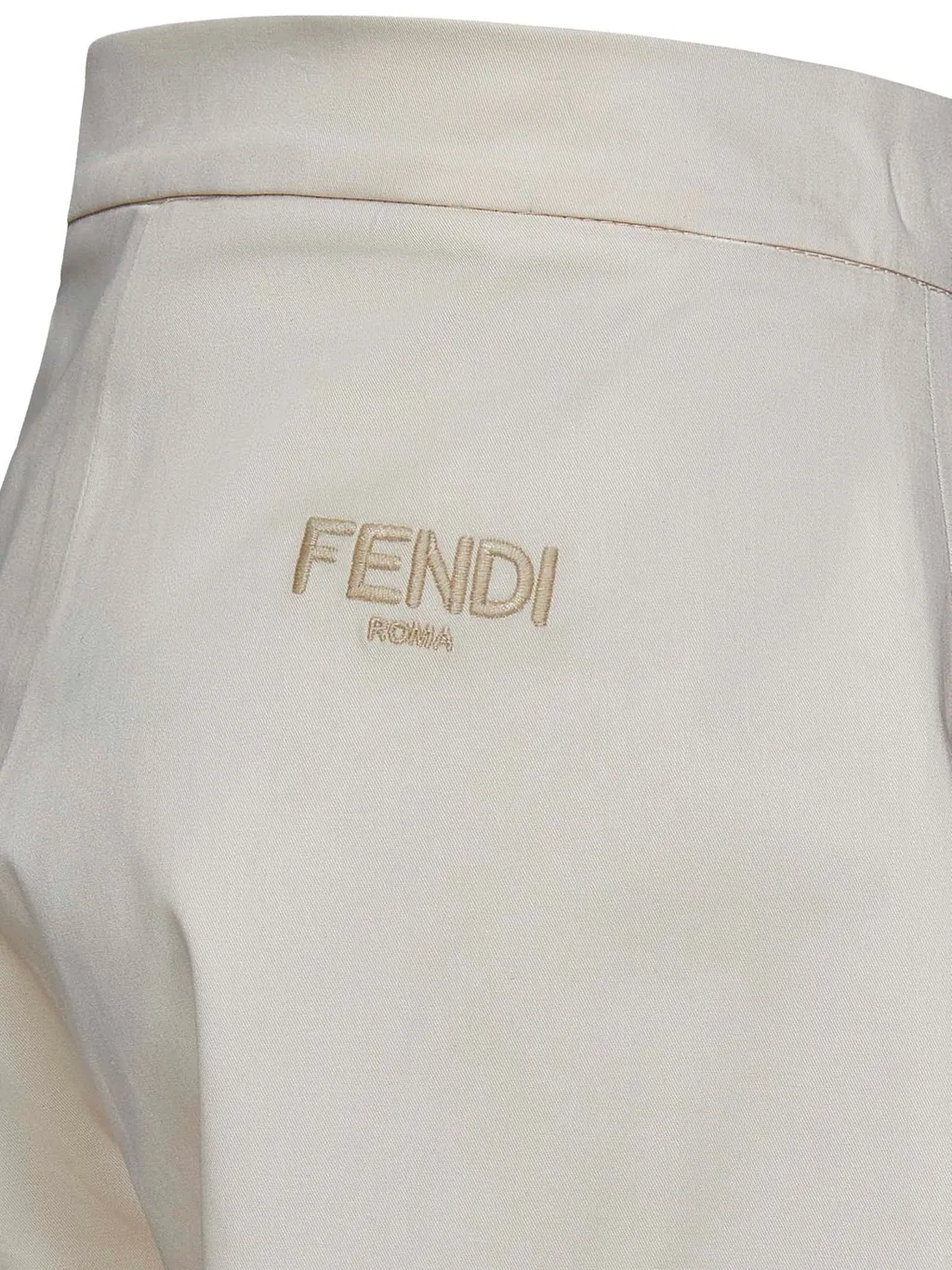 Fendi Kids Logo-Embroidered Tapered Tailored Trousers