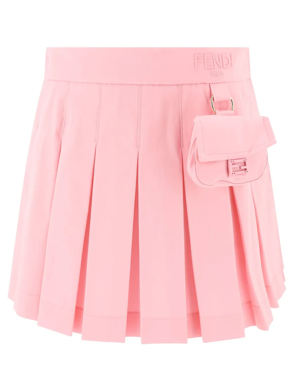 Fendi Kids Pocket-Detailed Pleated Mini Skirt