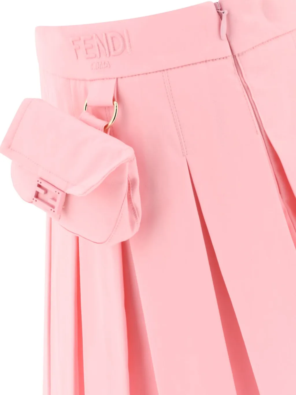 Fendi Kids Pocket-Detailed Pleated Mini Skirt