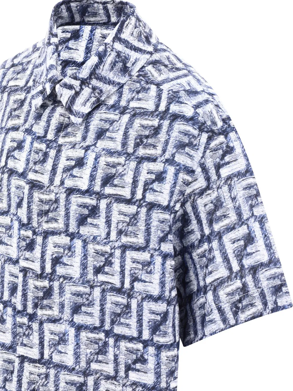 Fendi Kids Ff-Printed Short Sleeved Shirt