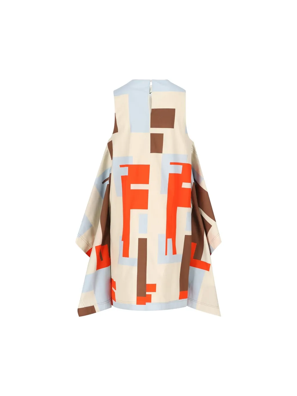 Fendi Kids Geometric-Printed A-Line Sleeveless Dress