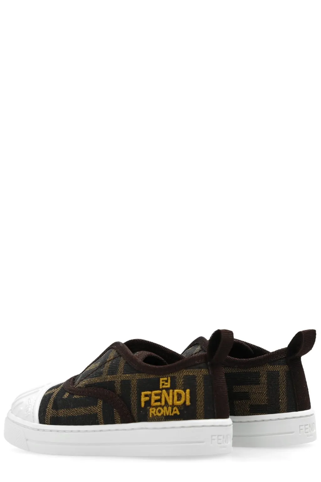 Fendi Kids Tobacco Jacquard Sneakers