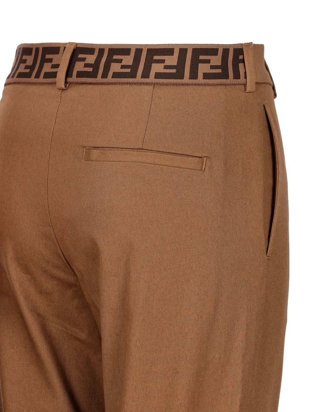 Fendi Kids Ff Logo Straight Leg Trousers