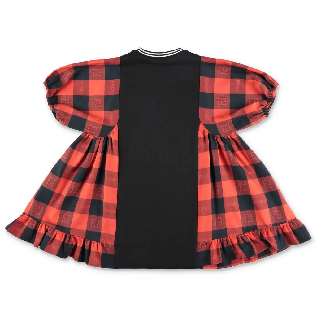 Fendi Kids Logo Embroidered Short-Sleeved Dress