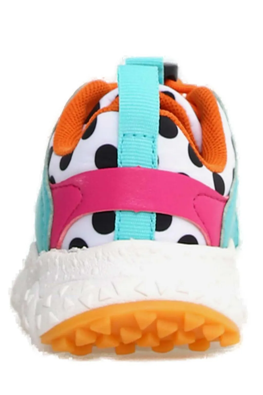 Flower Mountain Polka Dot Printed Panelled Lace-Up Sneakers