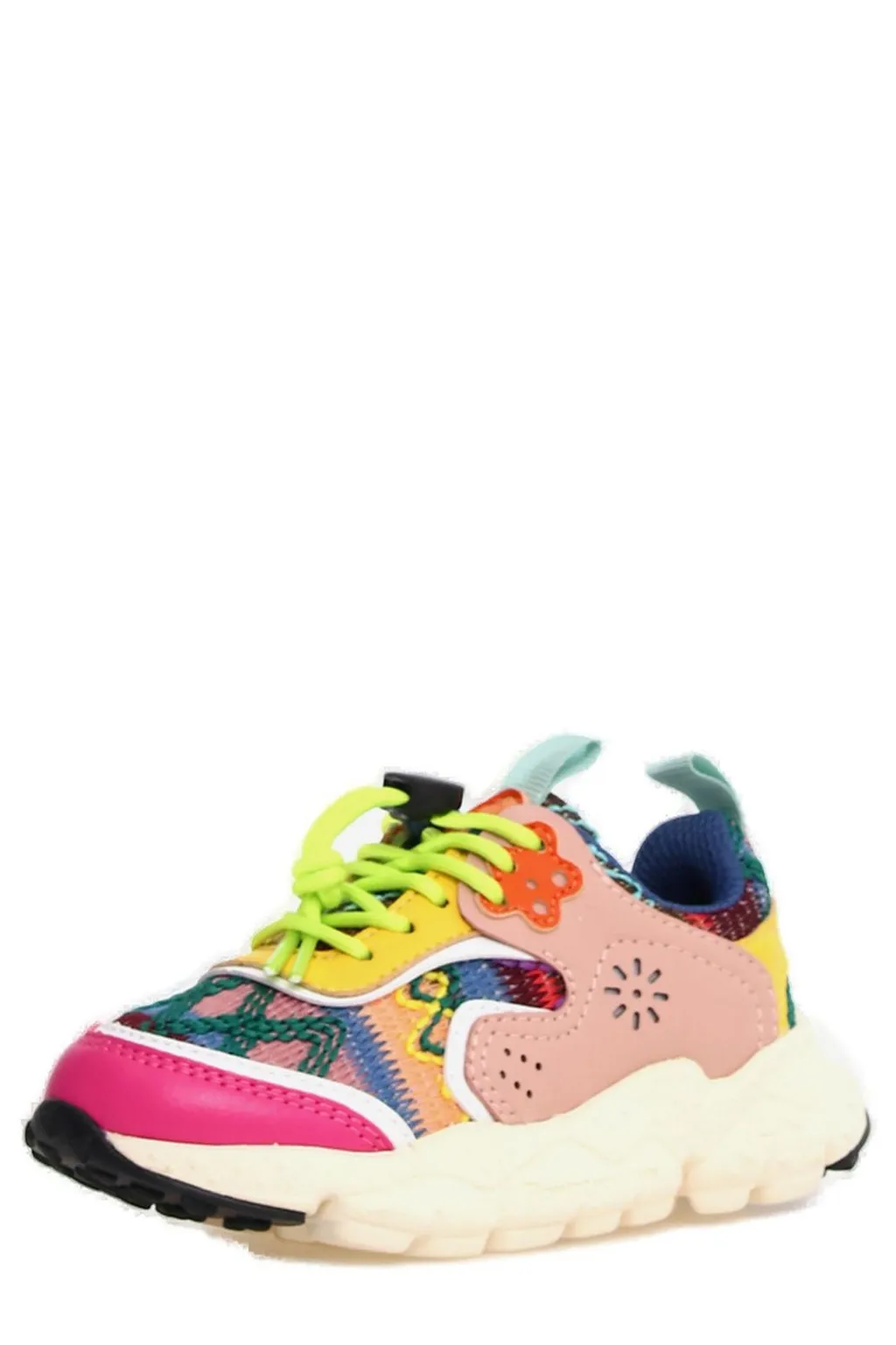 Flower Mountain Panelled Lace-Up Sneakers