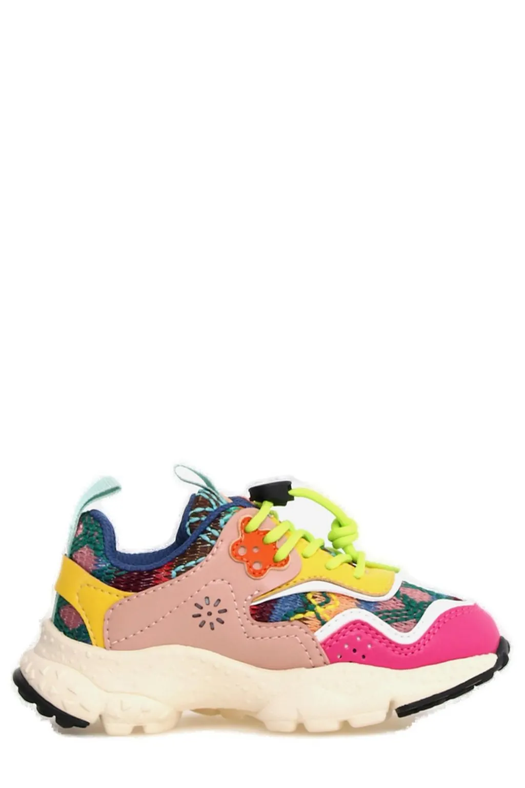 Flower Mountain Panelled Lace-Up Sneakers
