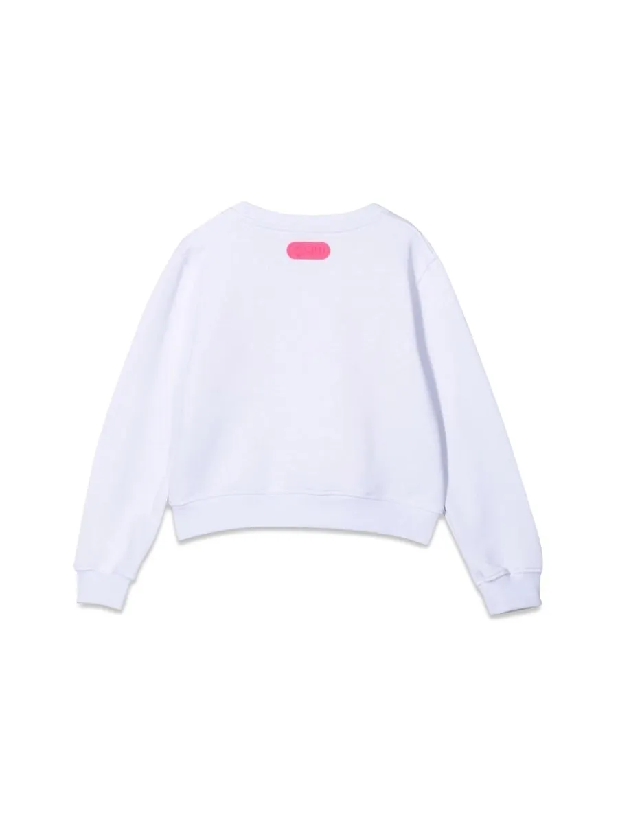 Gcds Cropped Logo Sweatshirt Girl