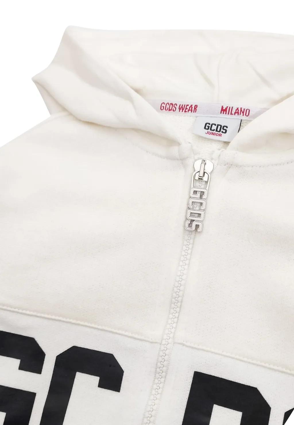 Gcds Kids Logo-Printed Long-Sleeved Zipped Hoodie