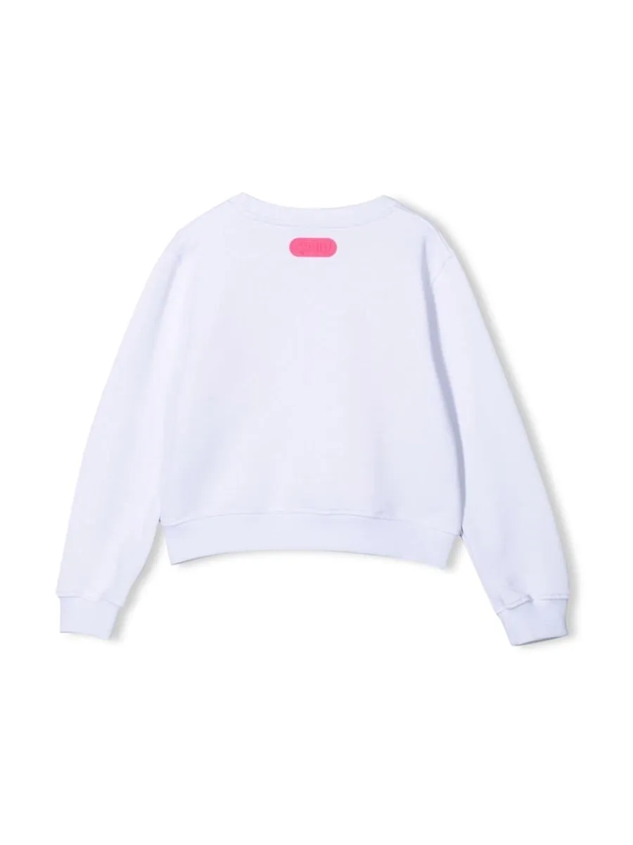 Gcds Cropped Logo Sweatshirt Girl