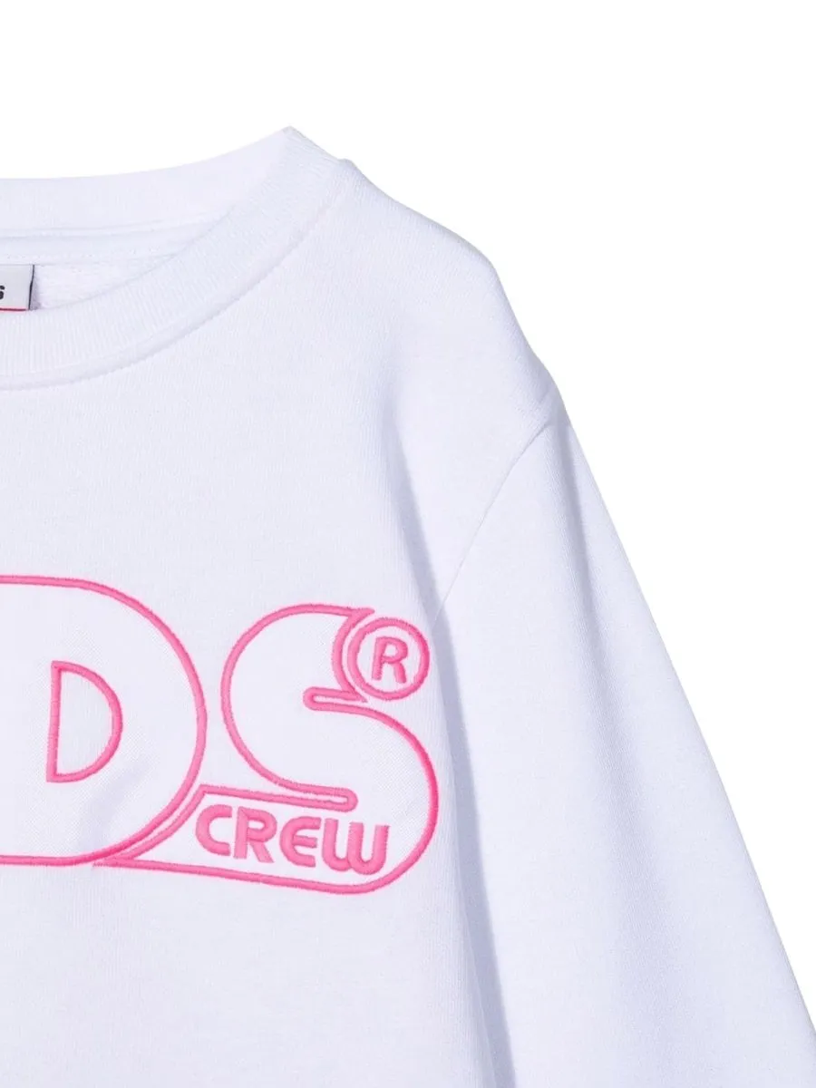 Gcds Cropped Logo Sweatshirt Girl