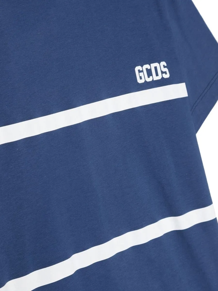 Gcds Kids Striped Logo T-Shirt