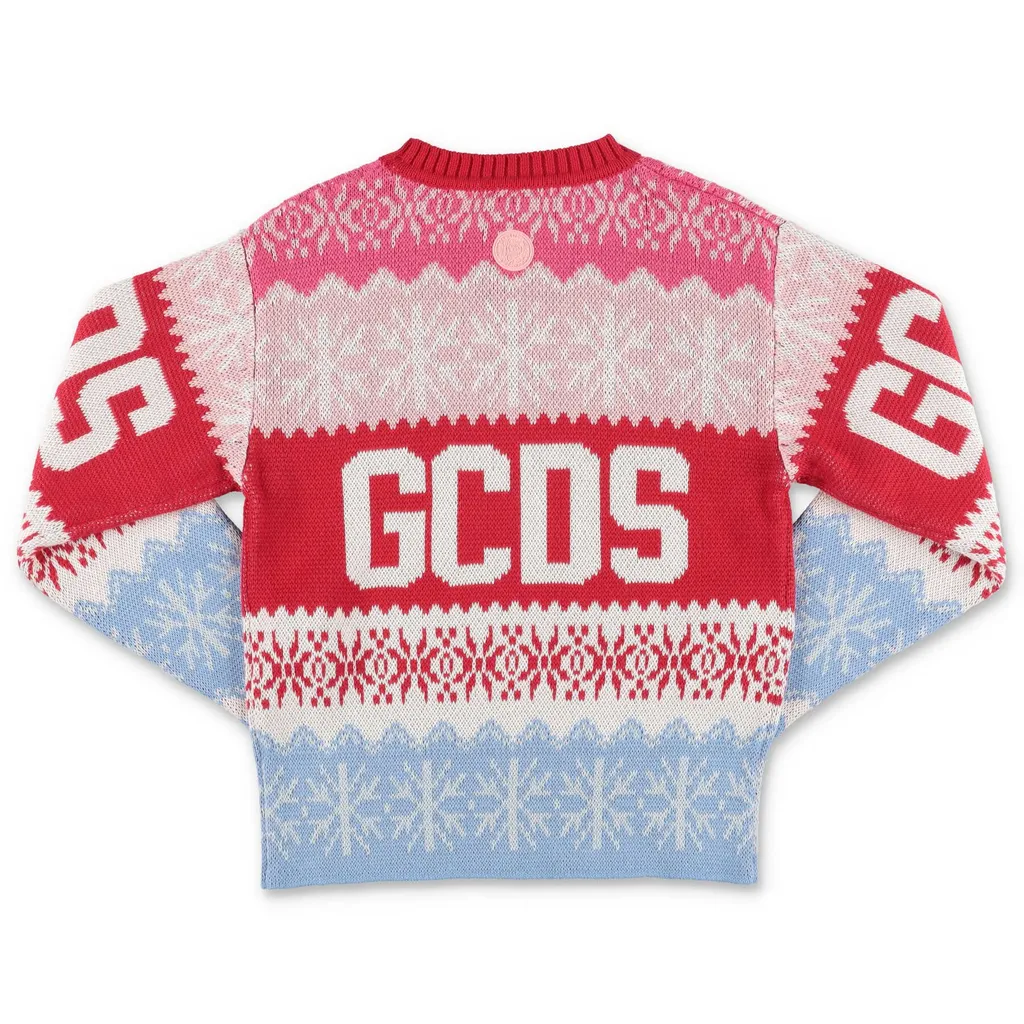Gcds Kids Logo Intarsia Knitted Jumper