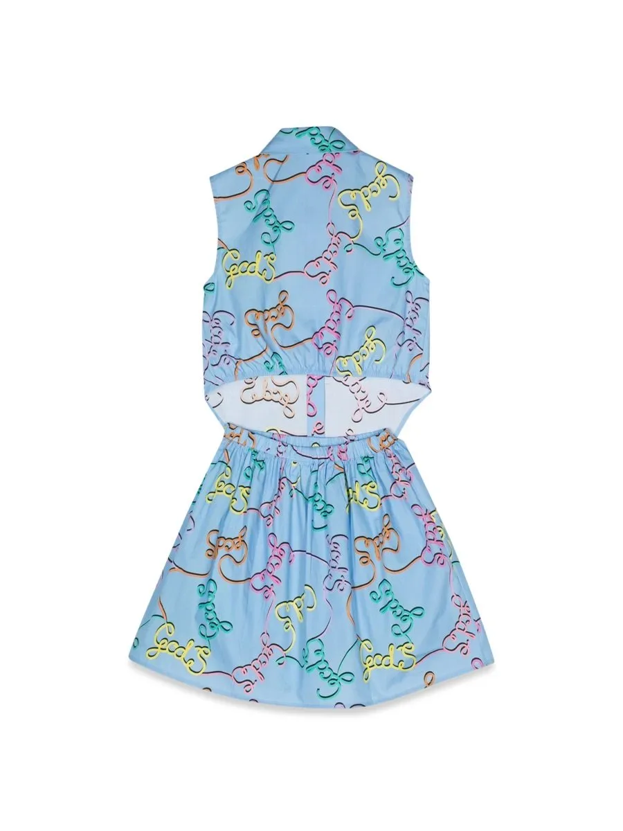 Gcds Kids Logo-Printed Blouse And Skirt Set