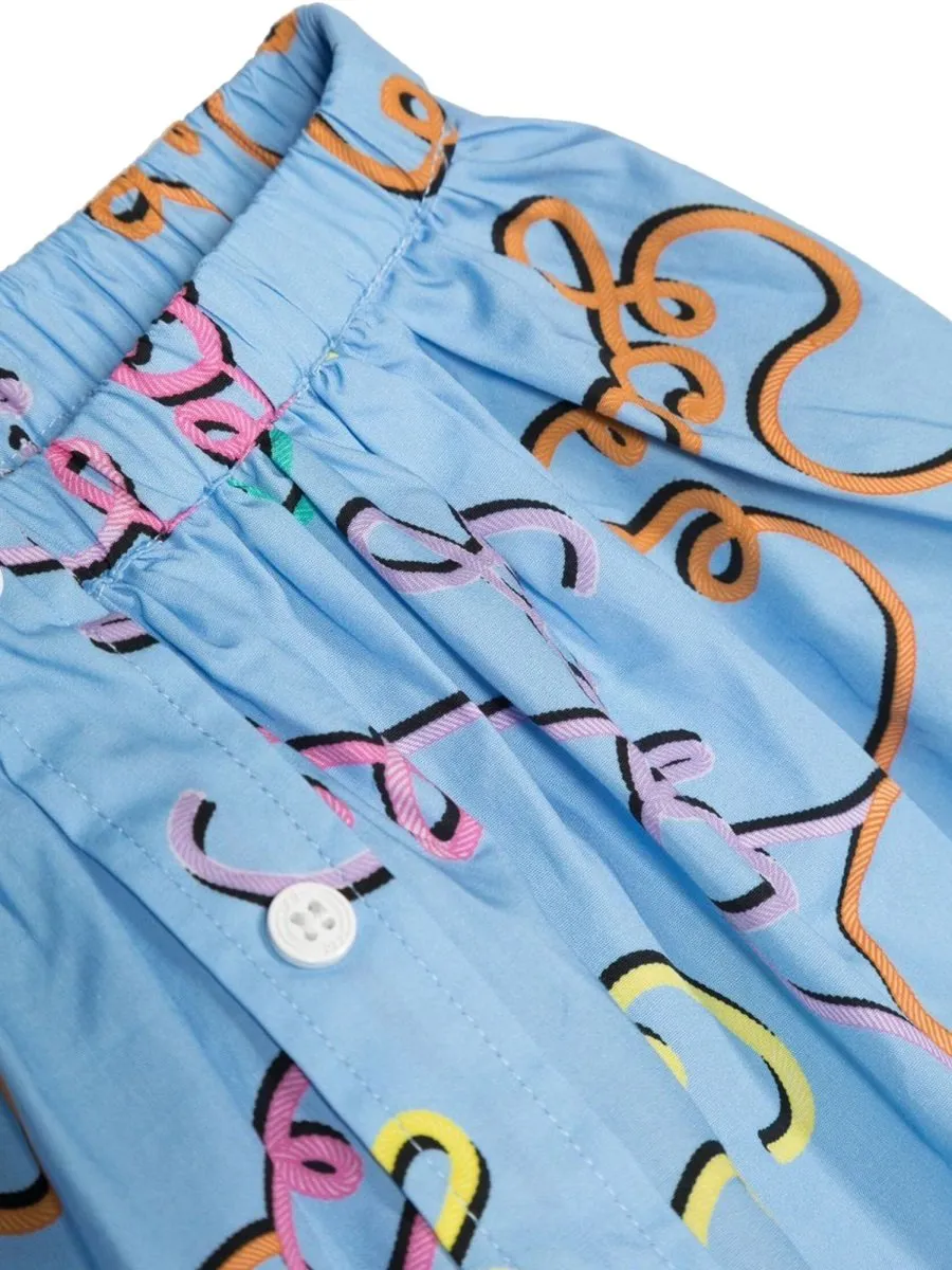 Gcds Kids Logo-Printed Blouse And Skirt Set