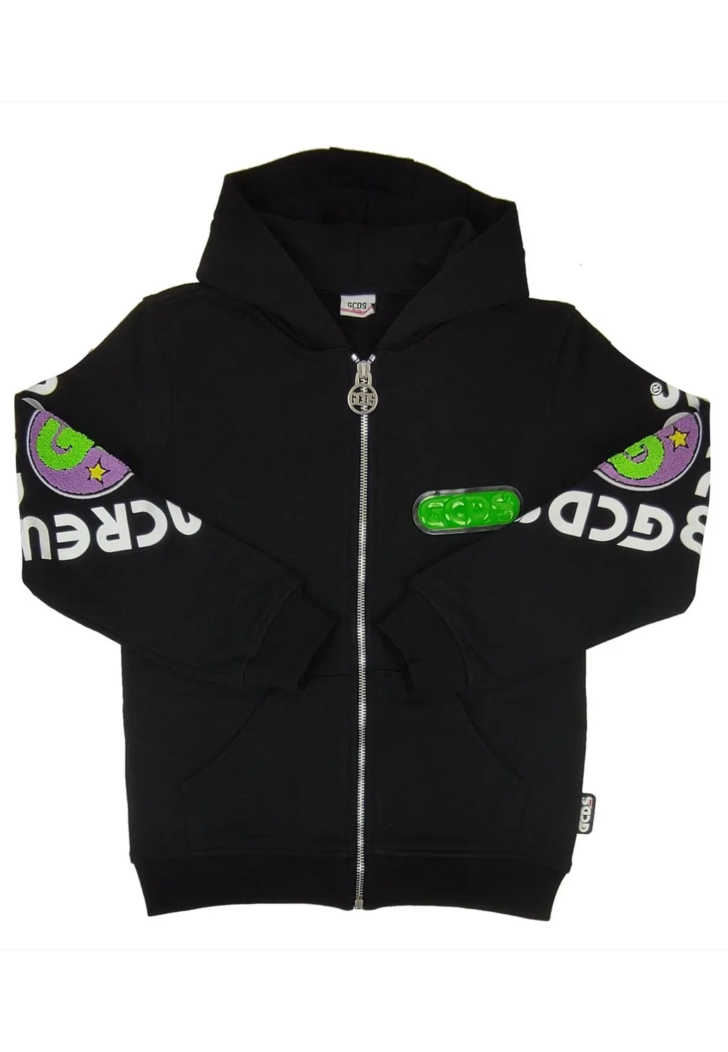 Gcds Kids Long-Sleeved Zip-Up Hoodie