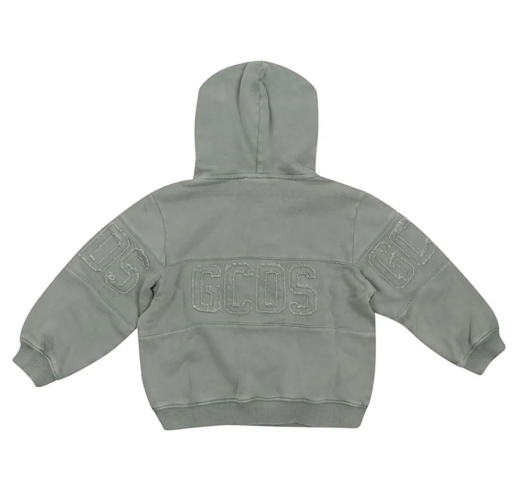 Gcds Kids Logo Patch Long-Sleeved Hoodie