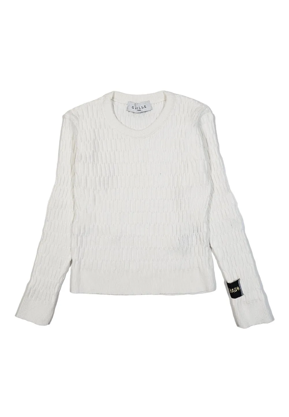 Gaelle Paris Kids Logo Patch Crew Neck Pullover