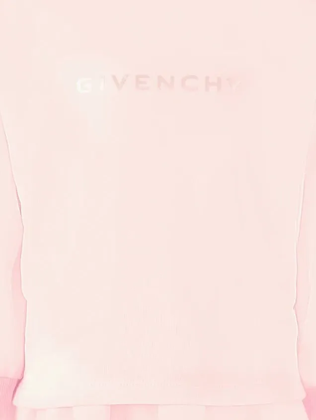 Givenchy Kids Logo Embroidered Gathered Dress